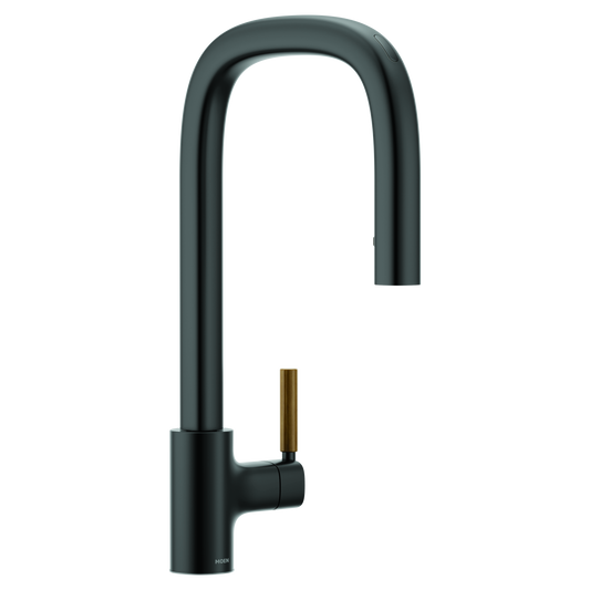 Moen TENON™ Matte Black smart kitchen faucet with motion control