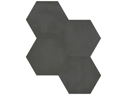 FORM Graphite 7 x 8 hexagon matte porcelain floor tile