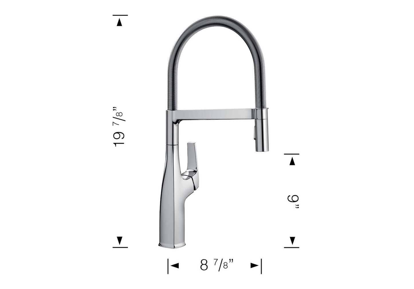 Blanco RIVANA Stainless semi pro kitchen faucet