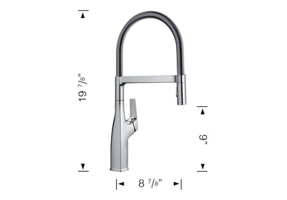 Blanco RIVANA Stainless semi pro kitchen faucet