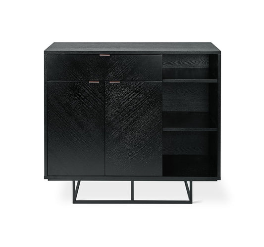 Gus* Modern MYLES black oak cabinet