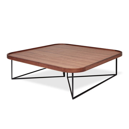 Gus* Modern PORTER Natural Walnut square coffee table