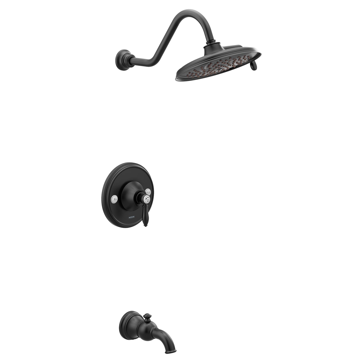 Moen WEYMOUTH Matte Black Posi-Temp tub & shower faucet - S1311