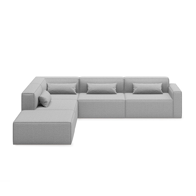 Gus* Modern MIX MODULAR Parliament Stone 5pc sectional (left)