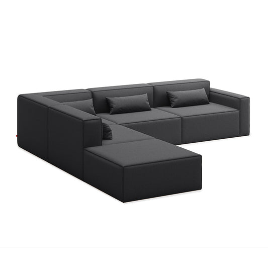 Gus* Modern MIX MODULAR Mowat Raven 5pc sectional (left)