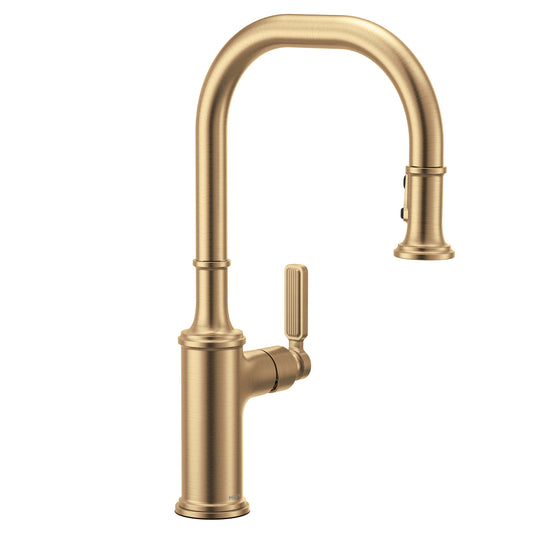 Moen SMYTH™ Bronzed Gold pull-down kitchen faucet