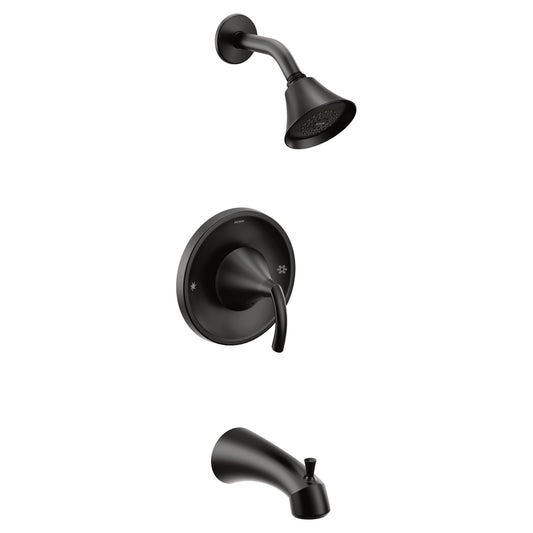 Moen GLYDE™ Matte Black POSI-TEMP® tub & shower faucet - 6370