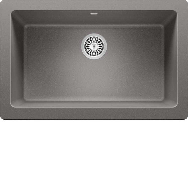 Blanco VINTERA 30 Metallic Gray Silgranit super single farmhouse kitchen sink