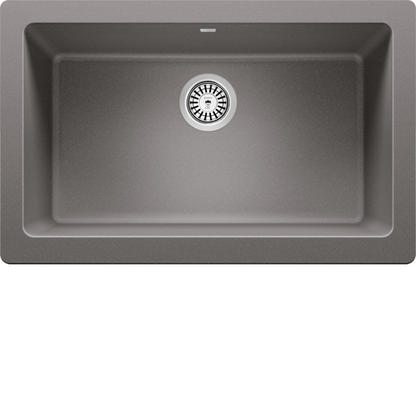 Blanco VINTERA 30 Metallic Gray Silgranit super single farmhouse kitchen sink