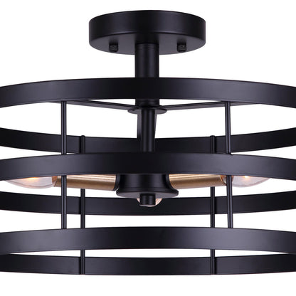 Canarm ADE Matte Black semi-flush mount light