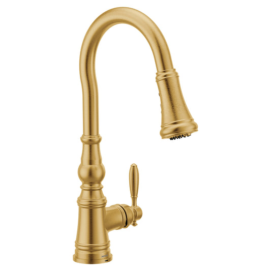 Moen WEYMOUTH® Brushed Gold water filtration kitchen faucet