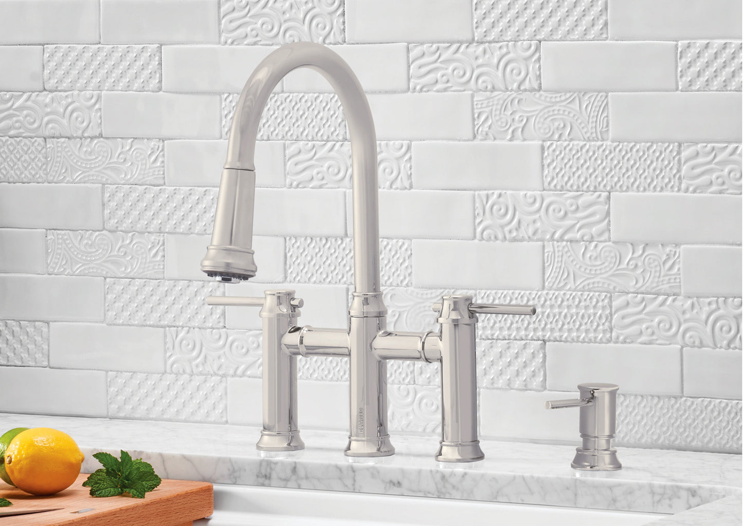 Blanco EMPRESSA Chrome bridge kitchen faucet