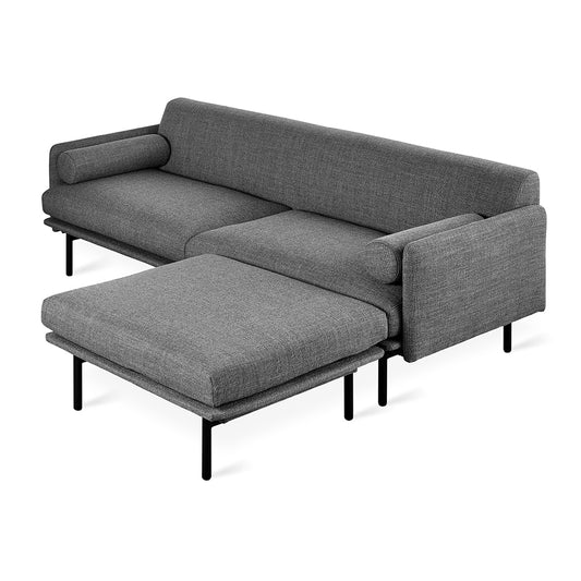 Gus* Modern FOUNDRY Andorra Pewter bi-sectional sofa