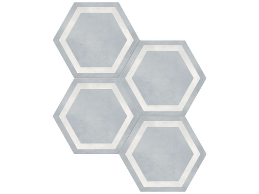 FORM  tide 7 x 8 hexagon frame matte porcelain floor tile