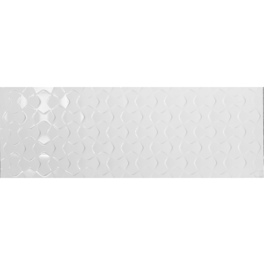 3D Blanco "Bowtie" 16 x 48 bright wall tile