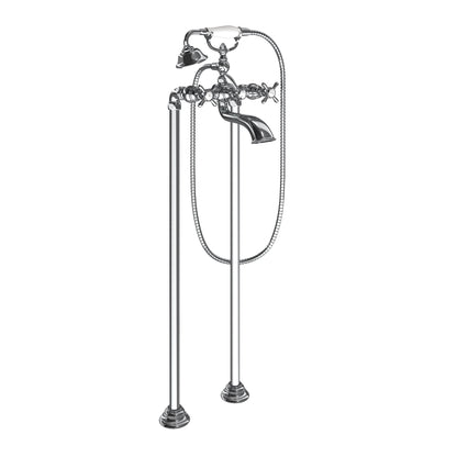 Moen WEYMOUTH® Chrome wall mount or freestanding tub filler - X handle