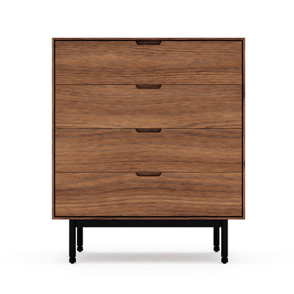 Gus* Modern MUNRO Classic Walnut four-drawer dresser