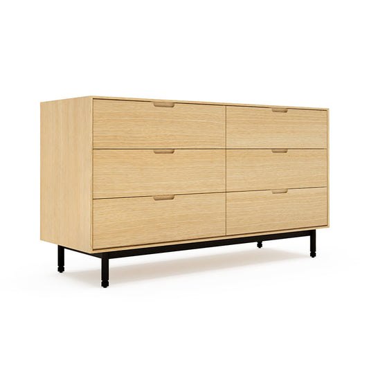 Gus* Modern MUNRO White Oak six-drawer dresser