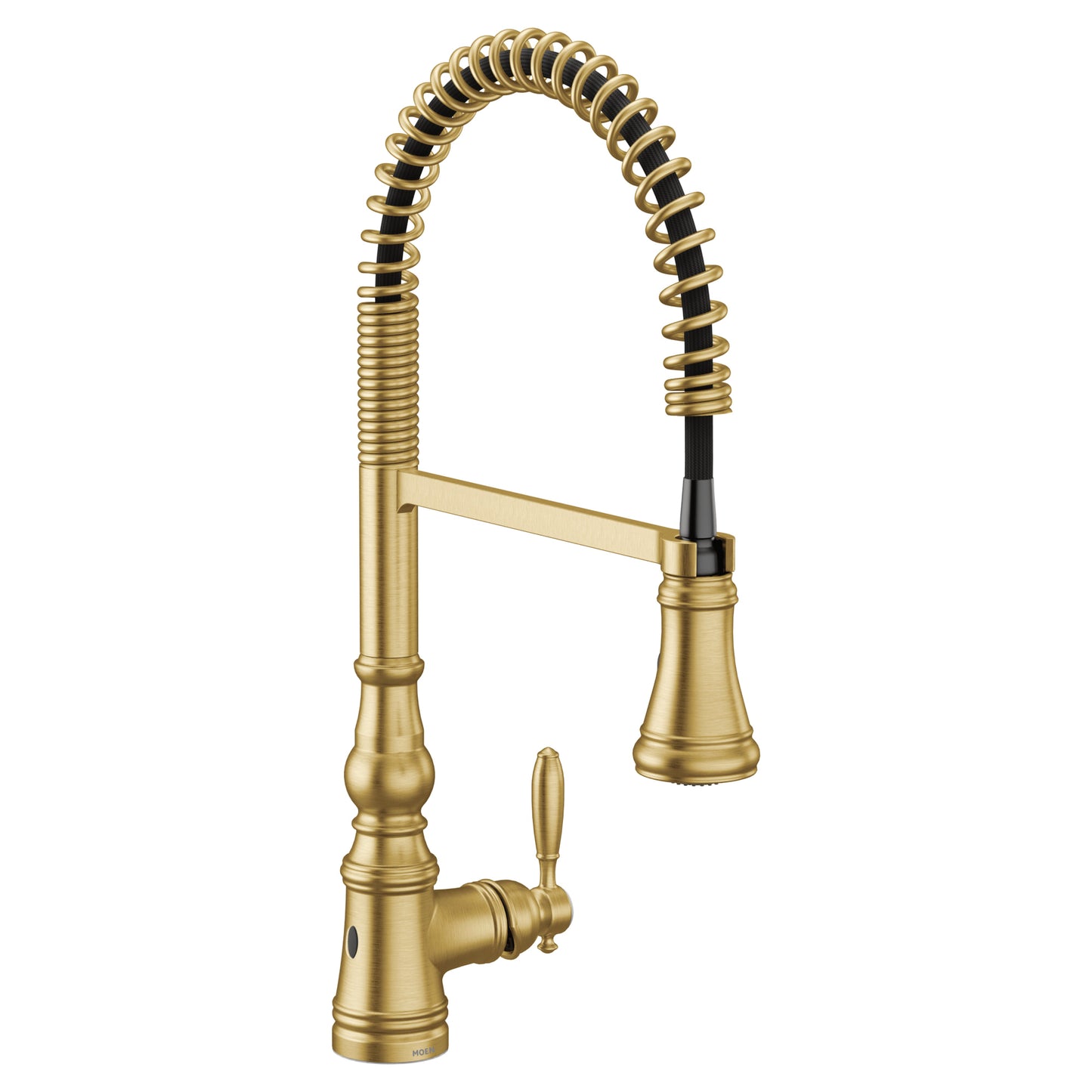 Moen WEYMOUTH® Brushed Gold hands-free pre-rinse spring kitchen faucet