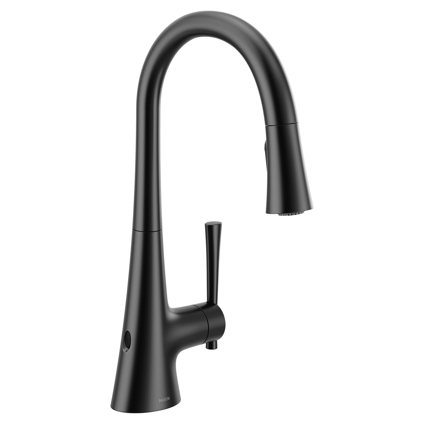 Moen 9126EWBL | black KURV hands-free kitchen faucet