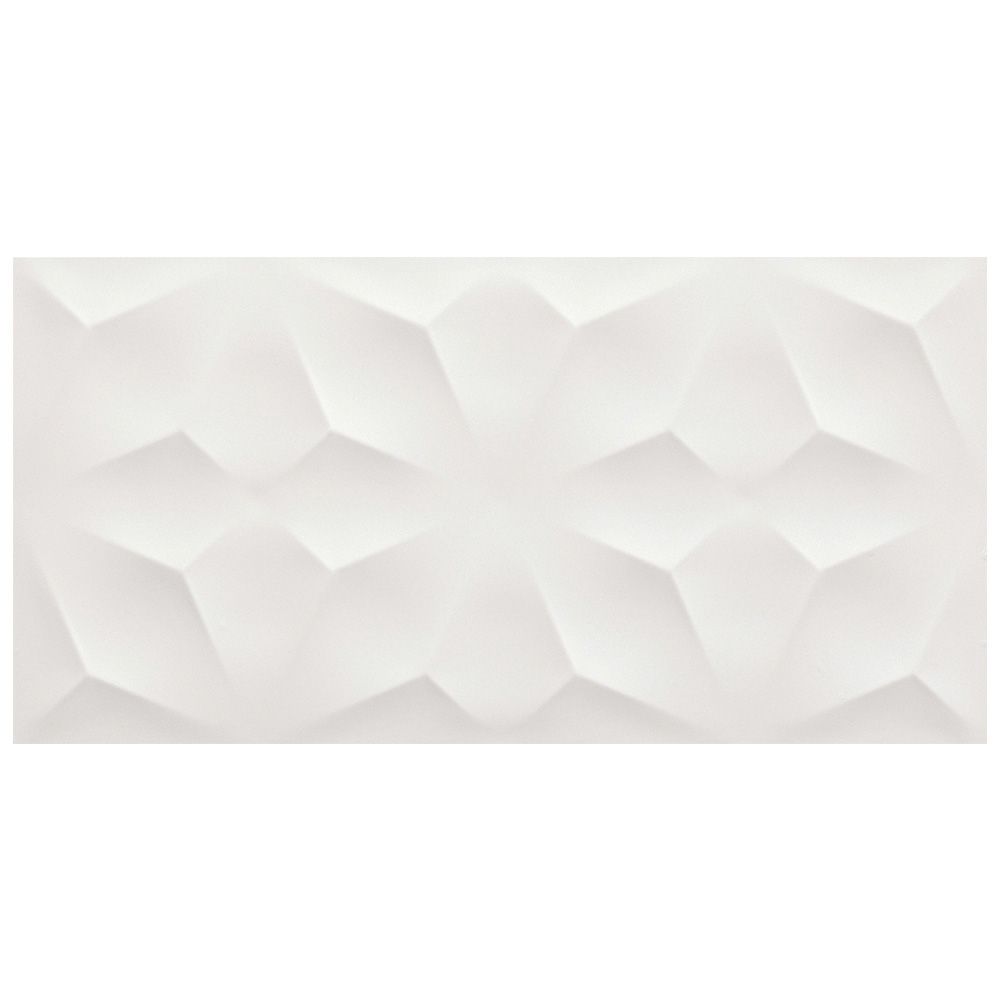 3D WALL DESIGN Diamond White 16 x 32 matte wall tile