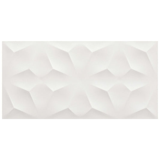 3D WALL DESIGN Diamond White 16 x 32 matte wall tile