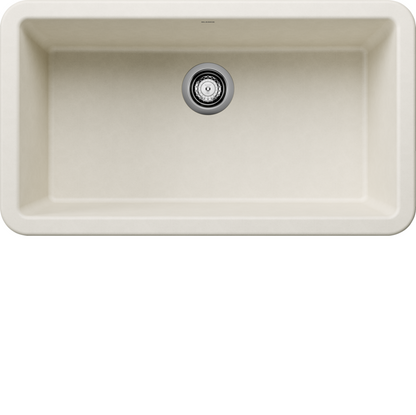 Blanco IKON 33 Soft White Silgranit super single farmhouse kitchen sink