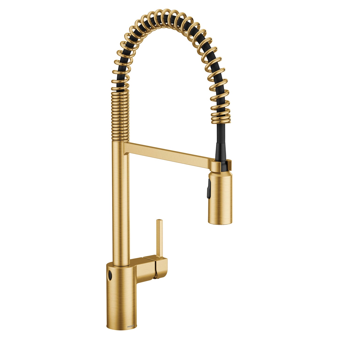 Moen ALIGN® Brushed Gold hands-free pre-rinse spring kitchen faucet