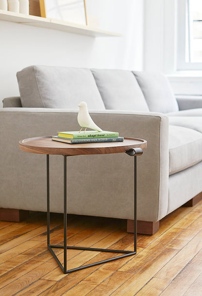 Gus* Modern PORTER Natural Walnut end table