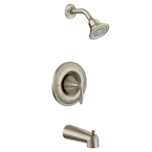 Moen T2133BN | brushed nickel Eva POSI-TEMP® tub & shower faucet