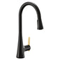 Moen S7235BL | black Sinema pulldown kitchen faucet