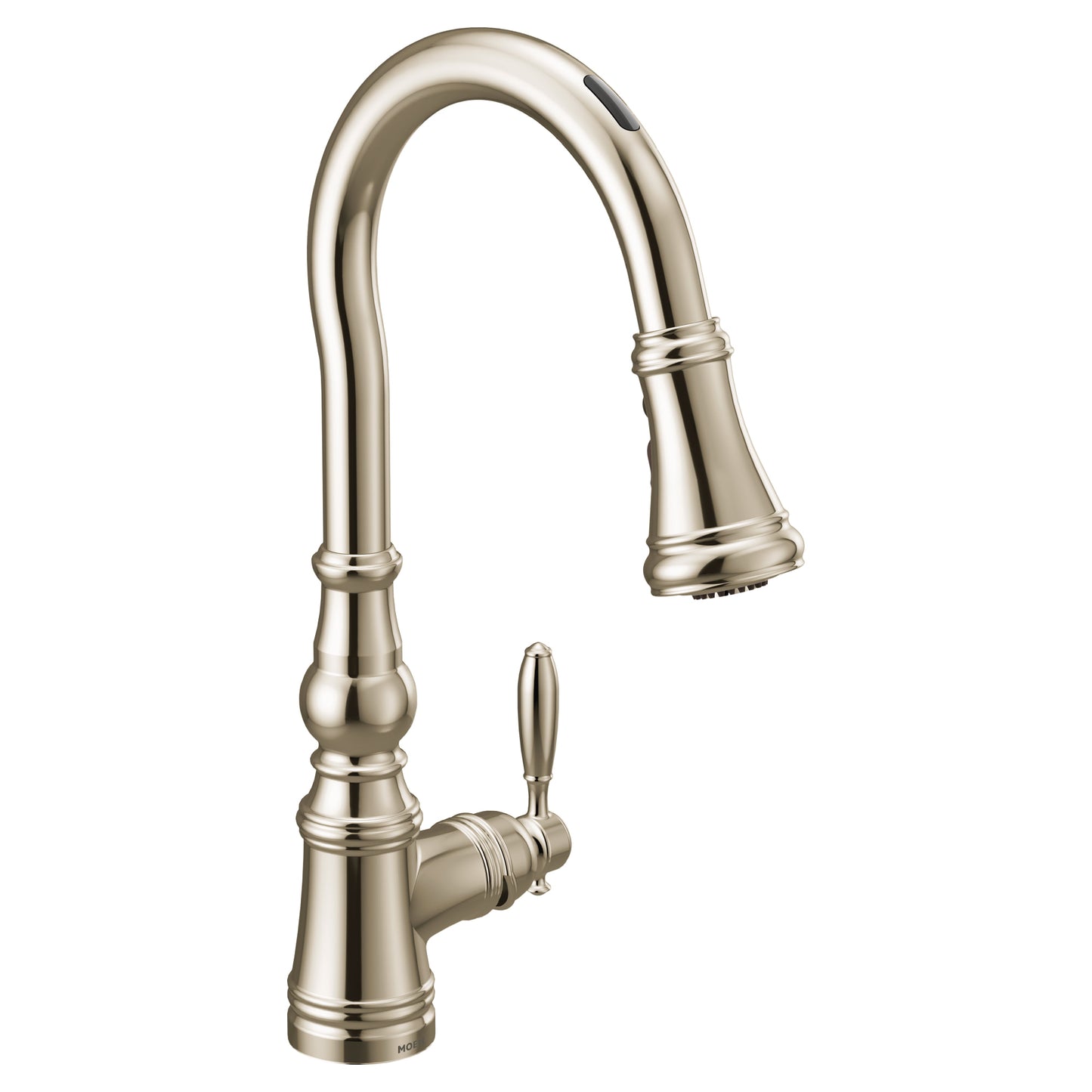 Moen WEYMOUTH® Polished Nickel smart kitchen faucet with motion control