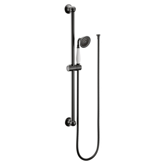 Moen WEYMOUTH® Matte Black handheld shower with slidebar