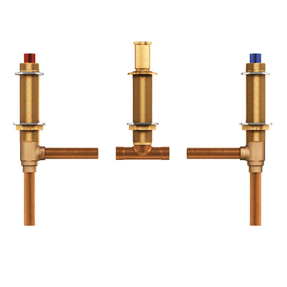MOEN® two-handle deck mount adjustable centreset tub filler valve