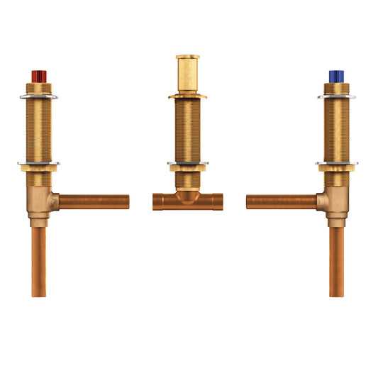 MOEN® two-handle deck mount adjustable centreset tub filler valve
