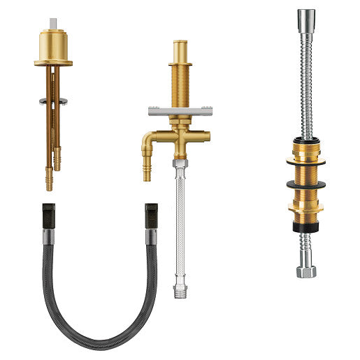 MOEN® single handle deck mount tub filler with handshower valve (PEX)