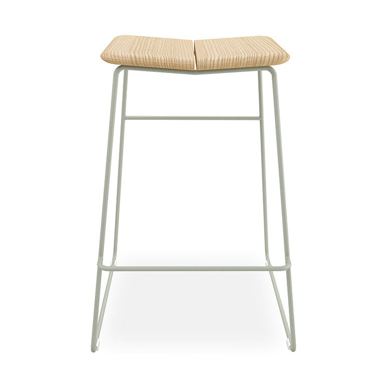 Gus* Modern AERO Natural Ash bar stool with Sage base