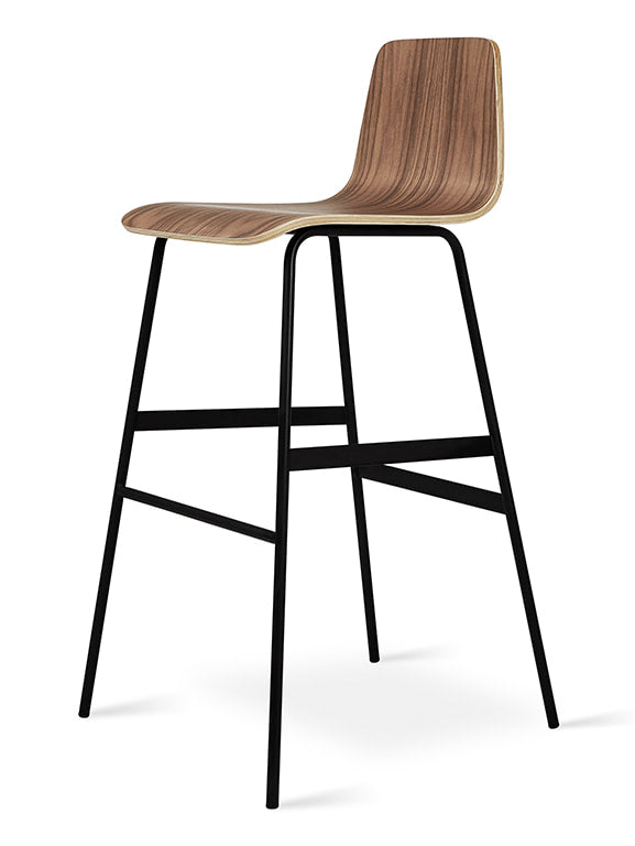 Gus* Modern LECTURE Natural Walnut bar stool