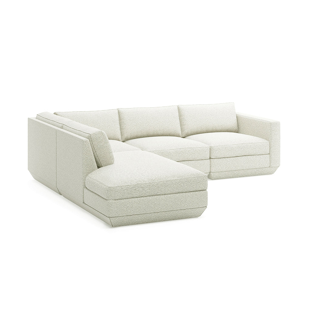 Gus* Modern PODIUM 4PC Lounge Sectional A | Left - Copenhagen Fossil