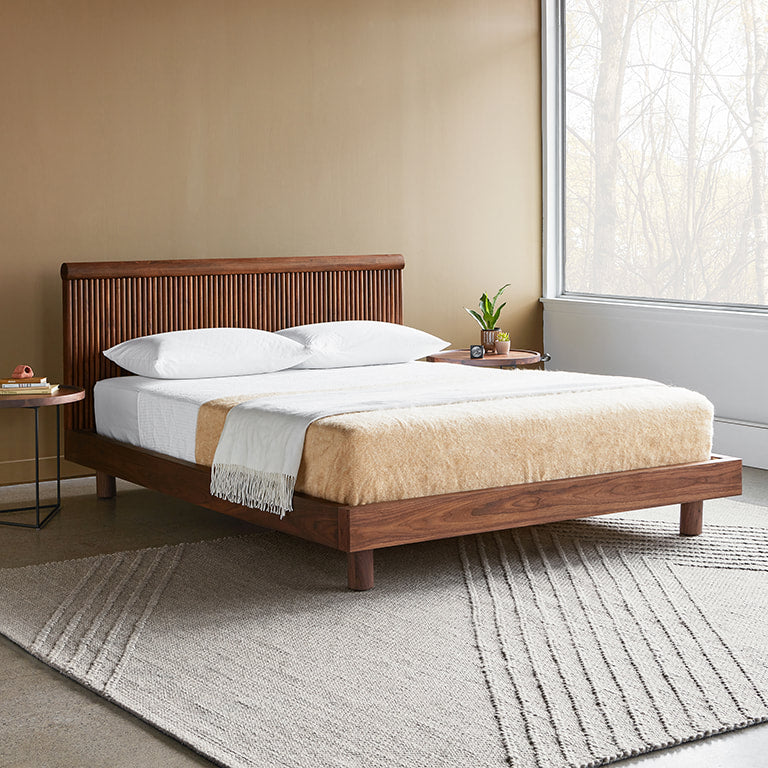 Gus* Modern ODEON Classic Walnut king bed