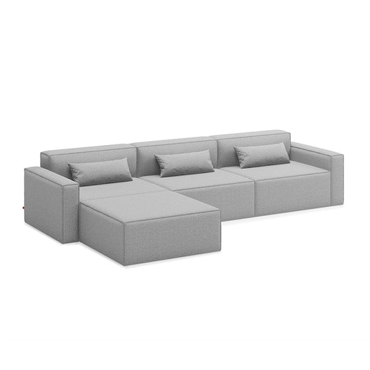 Gus* Modern MIX MODULAR Parliament Stone 4pc sectional