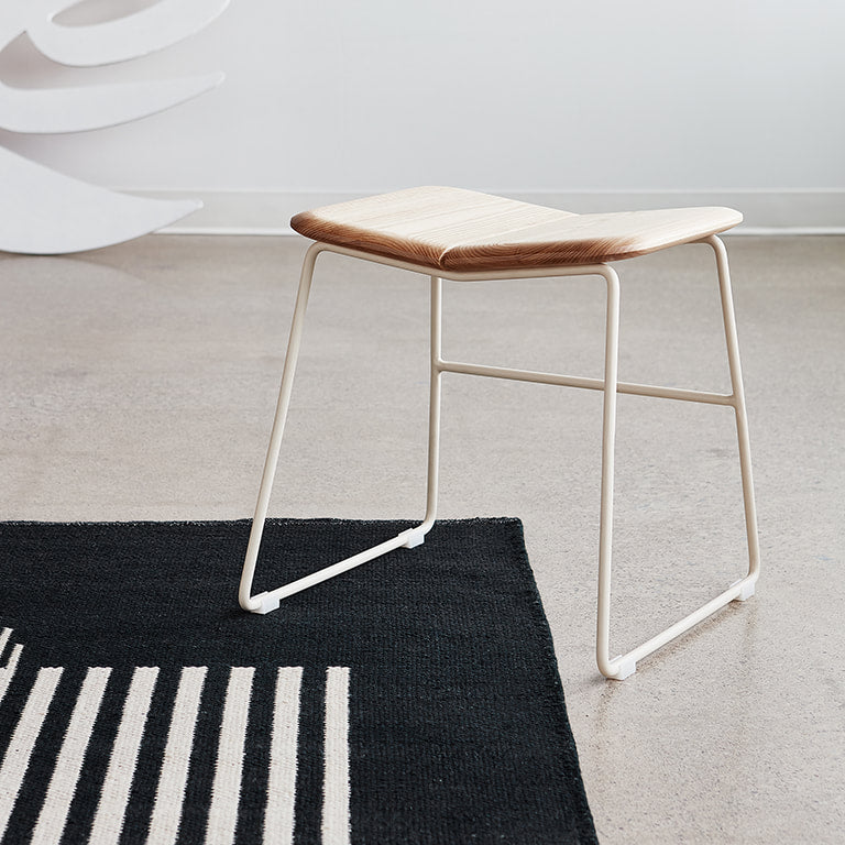 Gus* Modern AERO Natural Ash dining stool with Swan base (set of two)