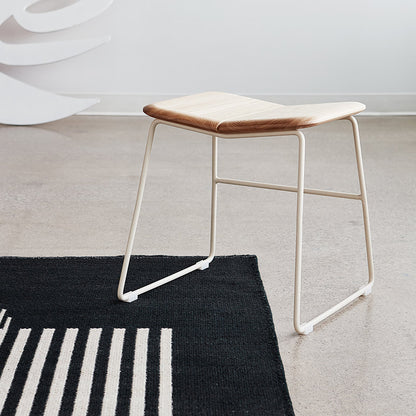 Gus* Modern AERO Natural Ash dining stool with Swan base (set of two)