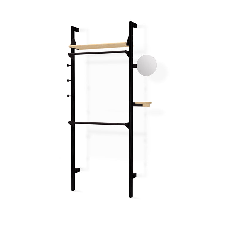 Gus* Modern BRANCH-1 Black with Blonde Ash wardrobe unit