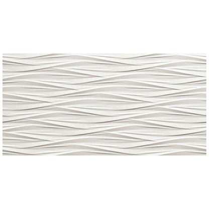 3D WALL DESIGN Wind White 16 x 32 matte wall tile