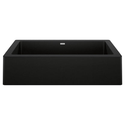 Blanco VINTERA 30 Coal Black Silgranit super single farmhouse kitchen sink