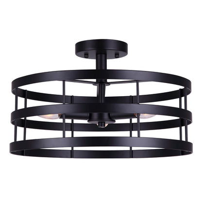 Canarm ADE Matte Black semi-flush mount light