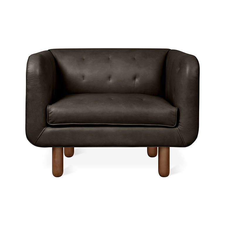 Gus* Modern BEACONSFIELD Saddle Black Leather chair