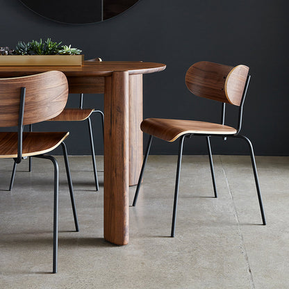 Gus* Modern BANTAM Natural Walnut dining chair