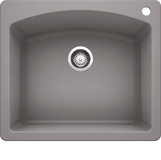 Blanco DIAMOND 1 Metallic Gray Silgranit single bowl kitchen sink